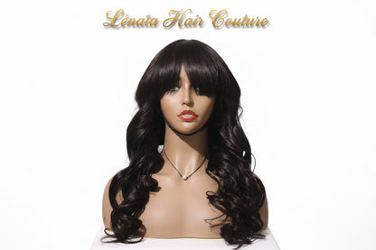 Perruque carré Sophie lace frontale cheveux péruviens naturels